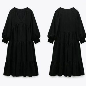 Zara Black Midi Dress